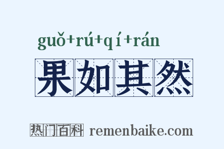 果如其然是什么意思的图片